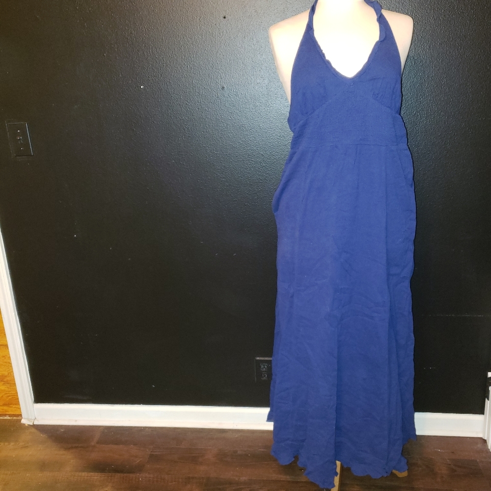 Maeve Royal Blue Halter Maxi Dress